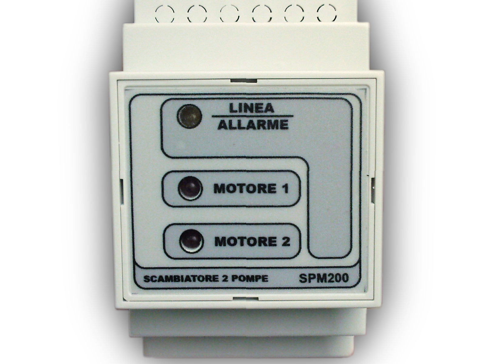 SPM200 – Scambiatore per due elettropompe con controllo contro la marcia a secco e soccorso seconda pompa